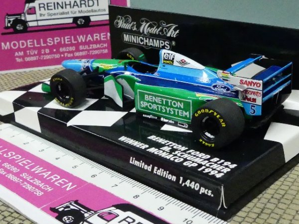 1/43 Minichamps Benetton B194 Michael Schuhmacher Winner Monaco GP 1994