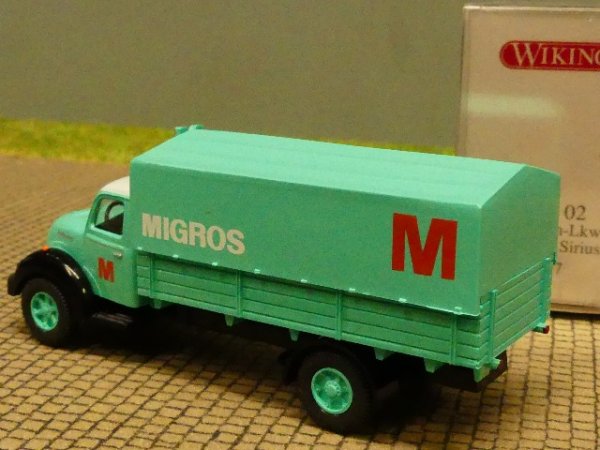 1/87 Wiking Magirus Sirius Migros Pritschen LKW 0426 02