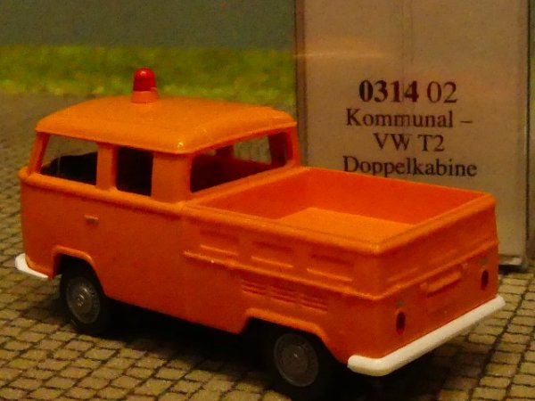 VW T2 Doppelkabine mit Gelblicht, Kommunal, orange Automodelle