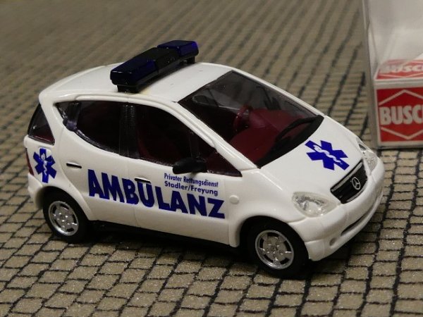 1/87 Busch MB A Notarzt Ambulanz 48606