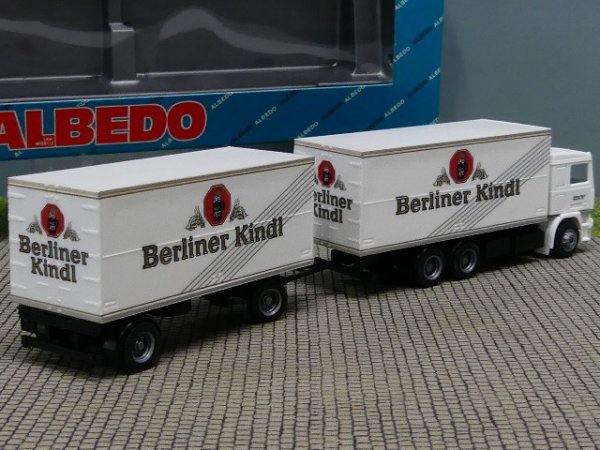 1/87 Herpa Albedo Volvo F12 Berliner Kindl Koffer-Hängerzug 297027