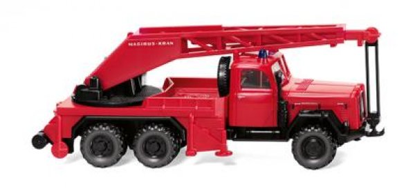 1/87 Wiking Magirus Uranus Kranwagen KW 15 Feuerwehr 0861 49