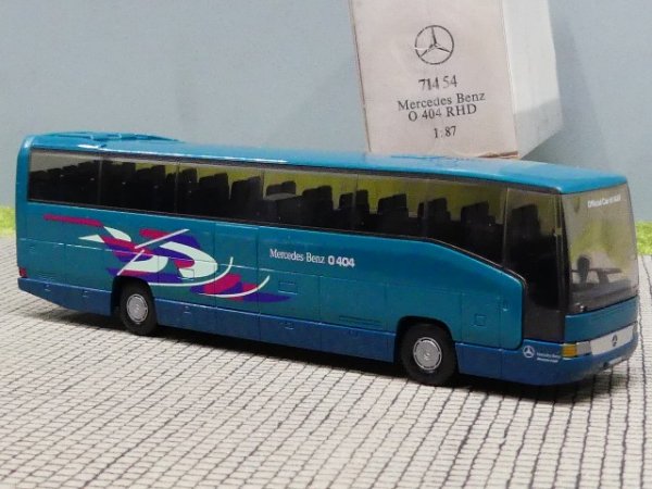 1/87 Wiking Mercedes Benz O 404 Werbung petrol 714 54