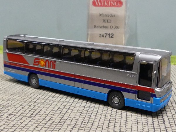 1/87 Wiking MB O 303 RHD Reisebus Sonni Sonderpreis 712 6A