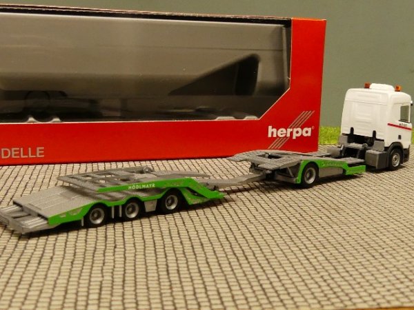 1/87 Herpa Scania CR 20 Niederdach Hödlmayr LKW-Transporter-Hängerzug 310178