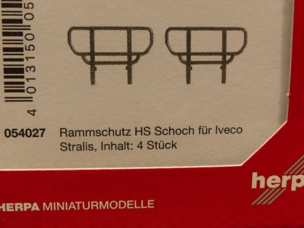 1/87 Herpa Zubehör Rammschutz HS Schoch für Iveco Stralis XP 4 Stück 054027