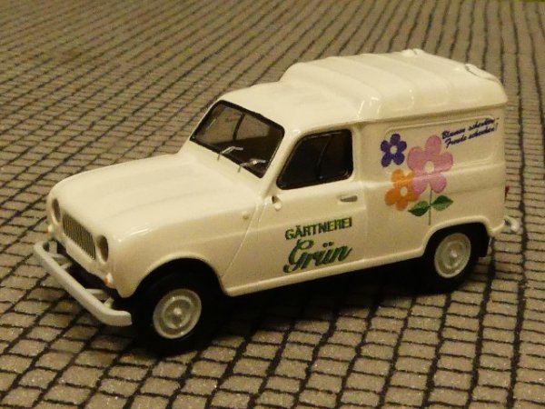 1/87 Brekina Renault R4 Fourgonette Gärtnerei Grün 1370384