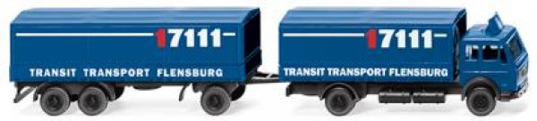 1/160 Wiking N-Spur MB Pritschenlastzug Transport Flensburg 0940 06