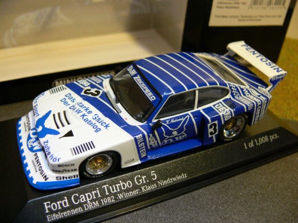 1/43 Minichamps Ford Capri Turbo Eifelrennen 1982 Niedzwiedz #3 430 828503