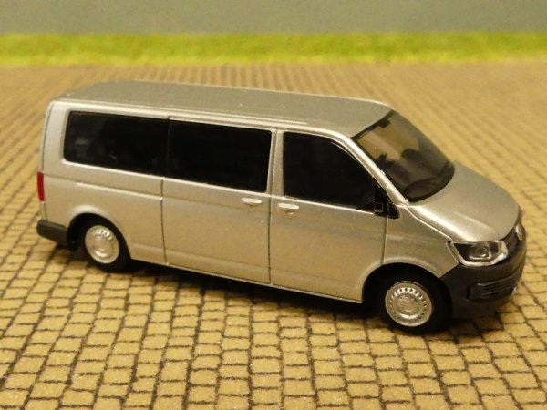 1/87 Rietze VW T6 Bus LR Flachdach reflexsilber 11612