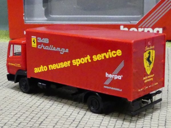 1/87 Herpa MB LK 814 Ferrari Sport Service Neuser Koffer-LKW 181389