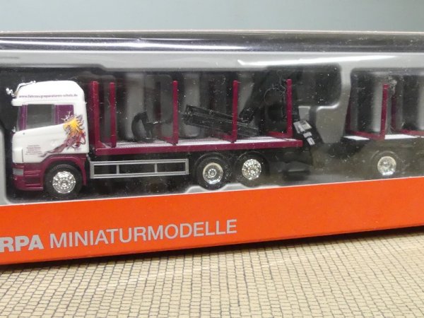 1/87 Herpa Scania R HL Holztransporter-Hängerzug Roland Scholz 307147