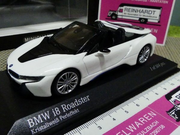 1/43 Minichamps BMW i8 Roadster 2018 weißmetallic 410 027031