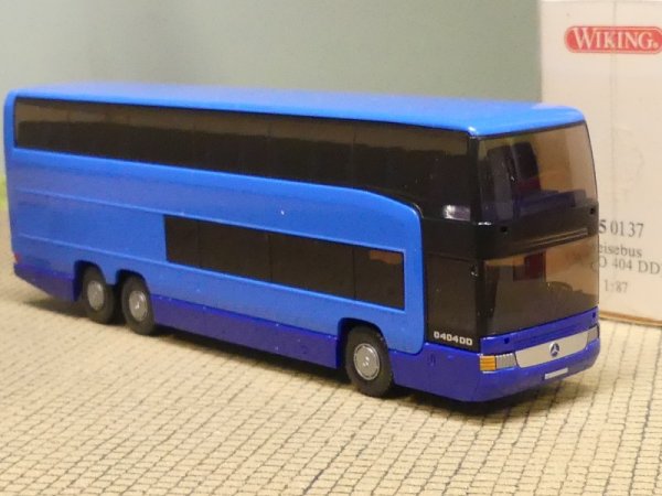 1/87 Wiking MB O 404 DD Doppeldecker blau 715 01