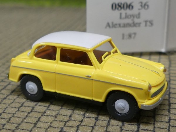 1/87 Wiking Lloyd Alexander TS gelb mit weißem Dach 0806 36