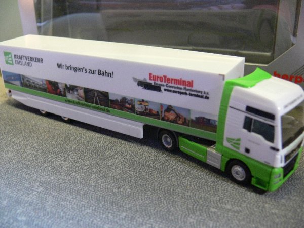 1/87 Herpa MAN TGX XXL Kraftverkehr Emsland Koffer-Sattelzug 923651