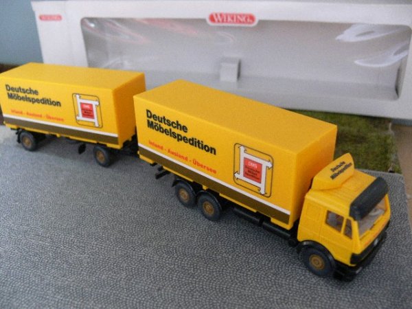 1/87 Wiking MB SK DMS Deutsche Möbelspedition Wechsel-Koffer-HZ 573 01