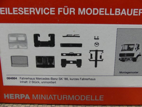 1/87 Herpa Teileservice Fahrerhaus MB SK'88 kurzes Fahrerhaus 084864