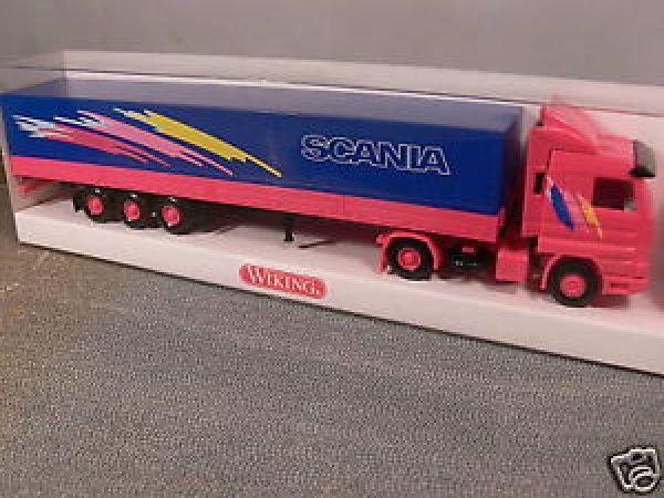 1/87 Wiking Scania 143M Scania Planen-Sattelzug 518 02 B