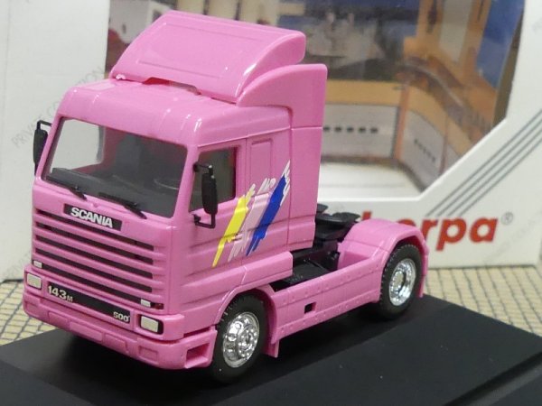 1/87 Herpa Scania 143 Streamline pink 2achs Zugmaschine 110143