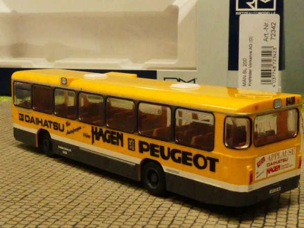 1/87 Rietze MAN SL 200 Krefelder Verkehrs AG 72342