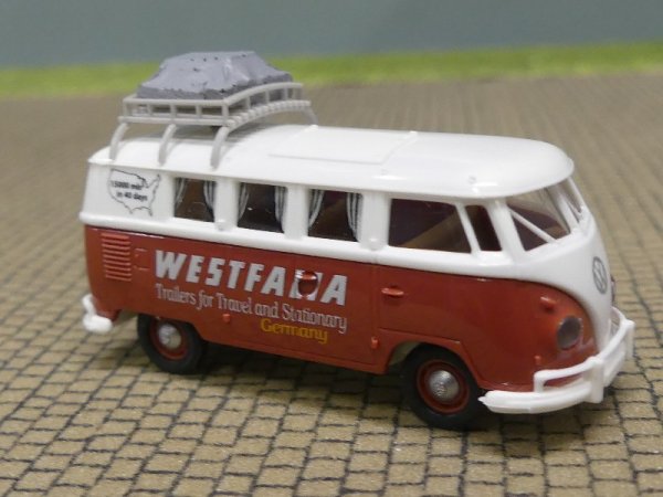 1/87 Brekina # 1724 VW T1 b Camper Westfalia weiß/rot Sondermodell