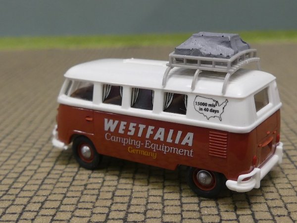 1/87 Brekina # 1724 VW T1 b Camper Westfalia weiß/rot Sondermodell