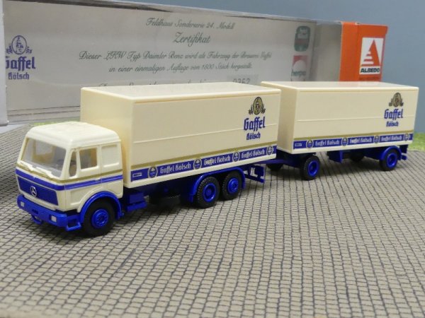 1/87 Herpa Albedo MB NG Gaffel Kölsch Getränkekoffer - Hängerzug #572