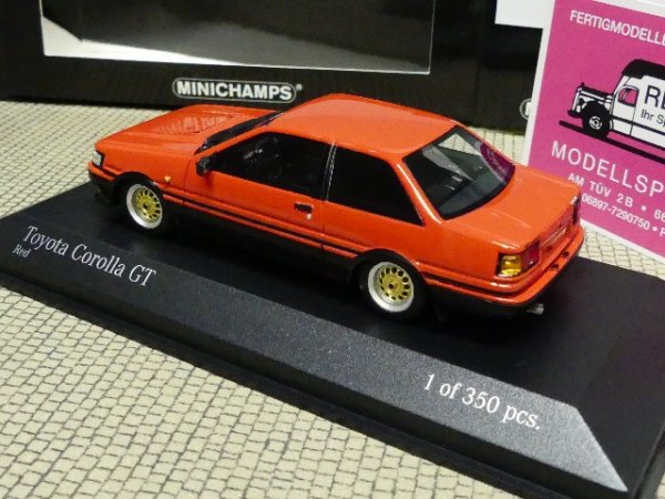 1/43 Minichamps Toyota Corolla GT 1984 rot 437 166320