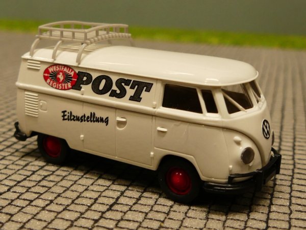 1/87 Brekina # 1398-2 VW T1 b Westfalia Register Post mit Gepäckträger