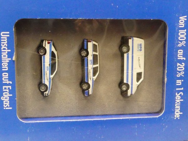 1/87 Wiking Set VW T4 VW Golf Variant BMW 3er Compact WFG Westfälische Erdgas AG