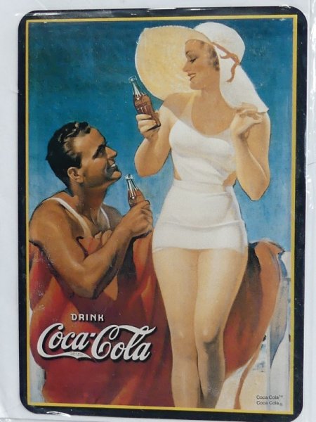 Blechschild Coca Cola Drink 10 x 14 cm