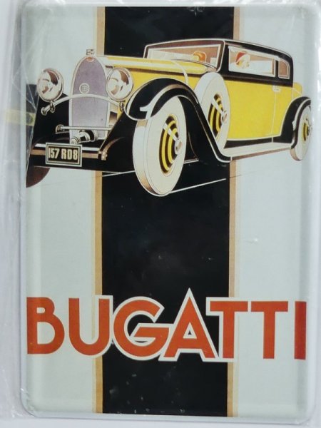 Blechschild Bugatti 10 x 14 cm