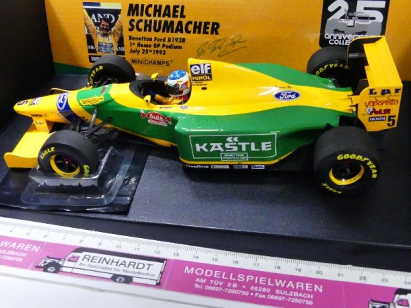 1/18 Minichamps Benetton Ford B193 M. Schumacher GERMAN GP 1993 510 932805