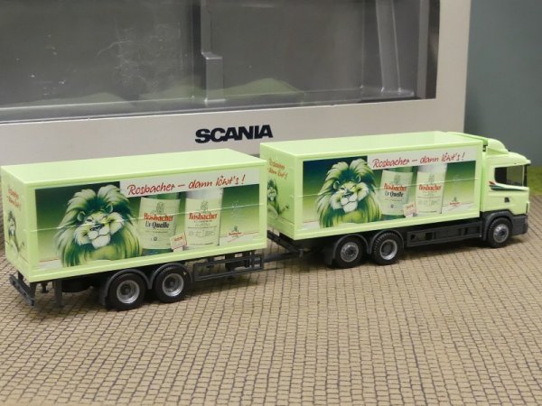 1/87 Herpa Scania Rosbacher Ur Quelle Tandem-Hängerzug