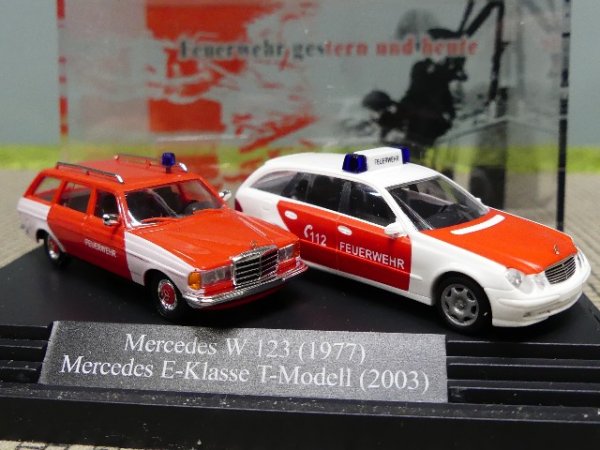 1/87 Busch MB W123 + E-Klasse Feuerwehr 49936