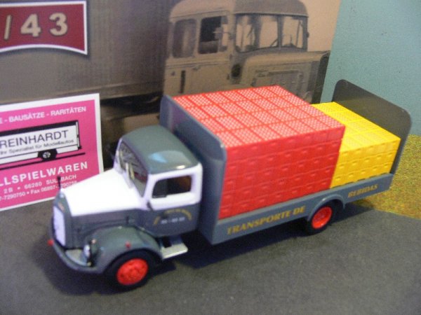 1/43 Ixo MB L312  1956 Transporte de Bebidas LKW Truck mit Beladung