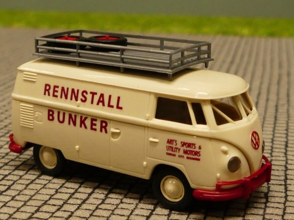 1/87 Brekina # 1253 VW T1 b Rennstall Bunker Kansas Kasten