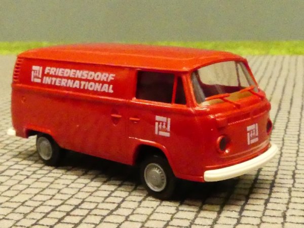 1/87 Brekina VW T2 Friedensdorf rot Kasten Sondermodell