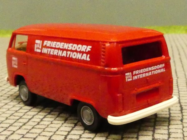 1/87 Brekina VW T2 Friedensdorf rot Kasten Sondermodell