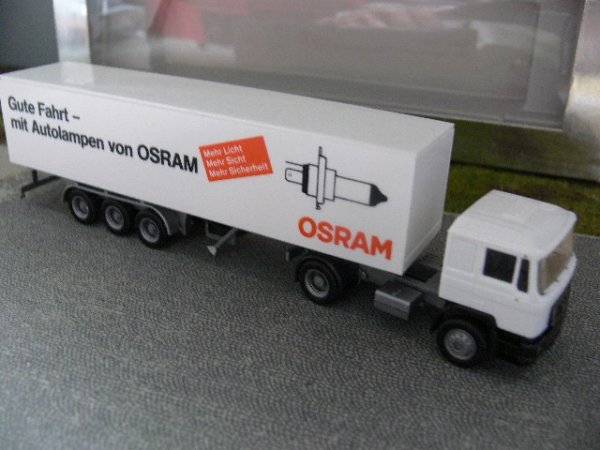 1/87 Herpa MAN F90 Osram Koffer-Sattelzug