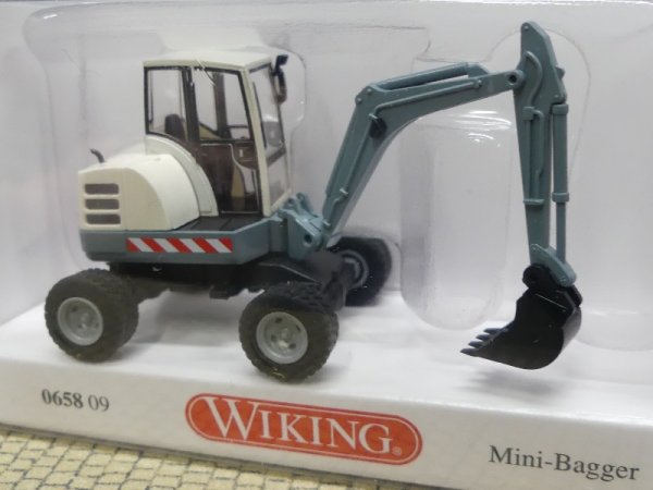 1/87 Wiking Mini Bagger alpenblau 0658 09