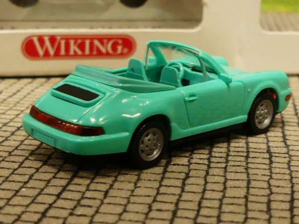 1/87 Wiking Porsche 911 Carrera 4 Cabrio minzgrün 165 01