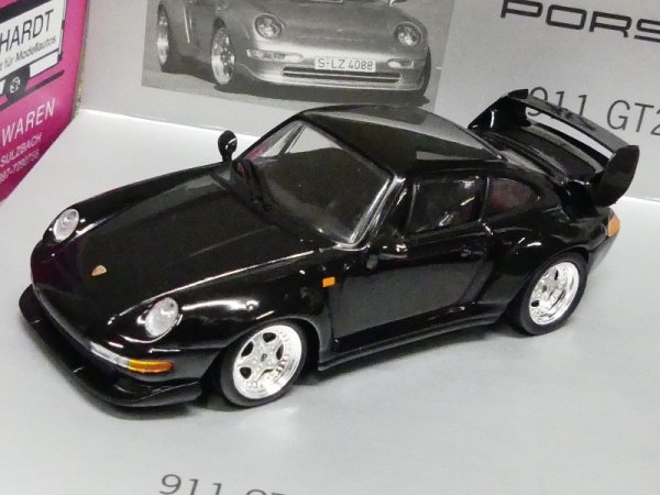 1/43 Minichamps Porsche 911 GT2 Set 993 schwarz + 997 rot