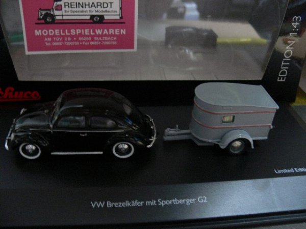 1/43 Schuco VW Käfer Brezel mit Sportberger G2 450389100