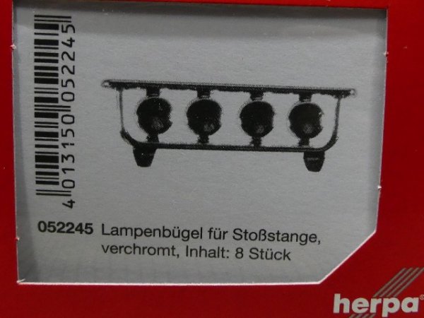 1/87 Herpa Lampenbügel für Stoßstange verchromt 8 Stück 052245