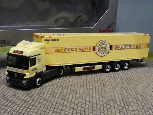 1/87 Herpa MB Actros Warsteiner Container Sattelzug