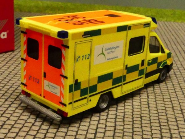 1/87 Herpa MB Sprinter Fahrtec RTW Städteregion Aachen 094535