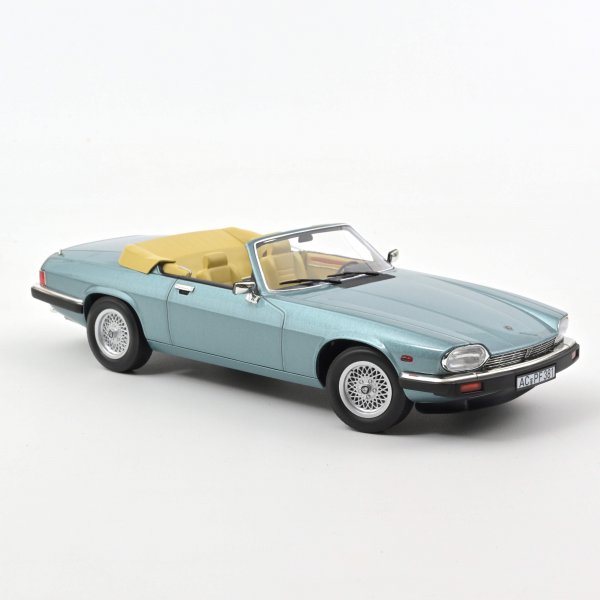 1/18 Norev Jaguar XJ-S 5.3 H.E. Convertible 1988 Light Blue metallic 182635