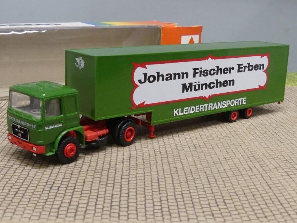 1/87 Albedo MAN F8 Fischer Erben München Koffer-Sattelzug